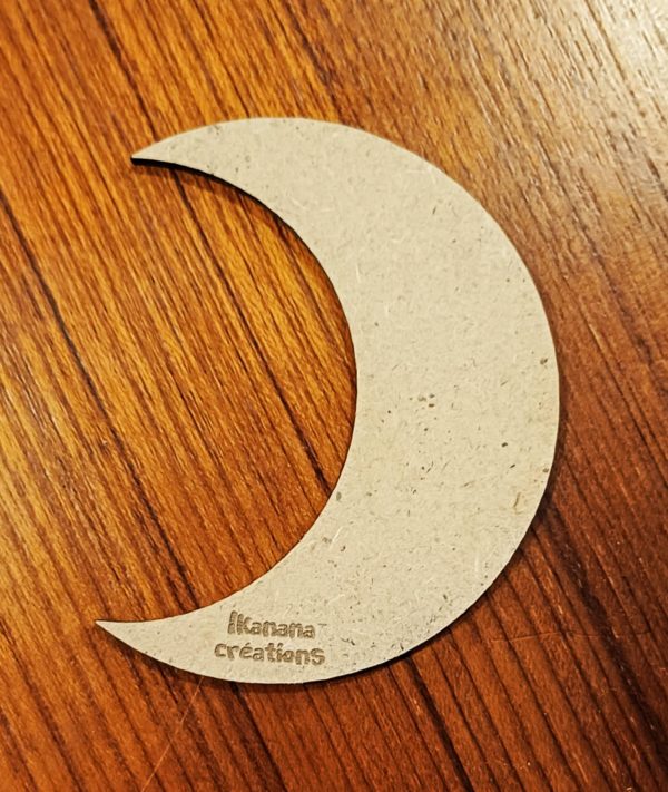 Support de loisir créatif – forme lune en MDF