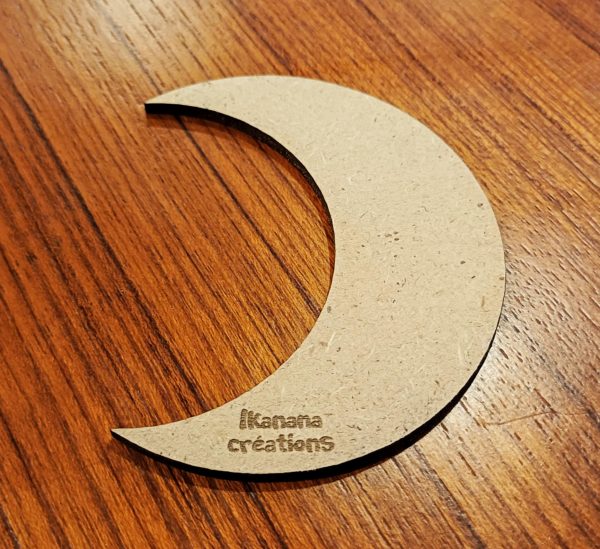 Support de loisir créatif – forme lune en MDF – Image 2