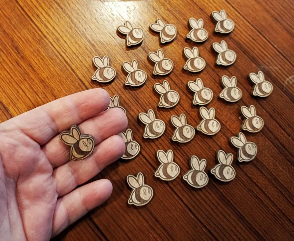 Lot de 25 pions de 2 cm forme abeille – Image 2
