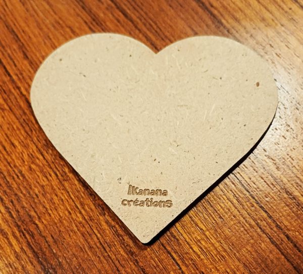 Support de loisir créatif – forme coeur en MDF