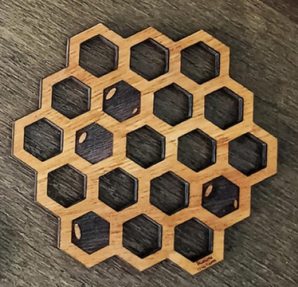 Sous-verre motif abeille 8 cm – Image 5