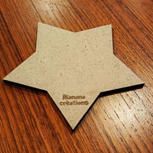 Support de loisir créatif – forme étoile à 5 branches en MDF