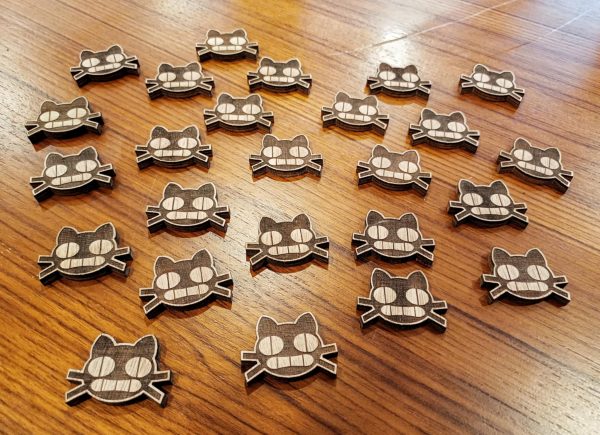 Lot de 25 pions de 2 cm forme chat noir – Image 2