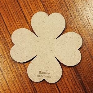 Support de loisir créatif – forme trèfle à 4 feuilles en MDF
