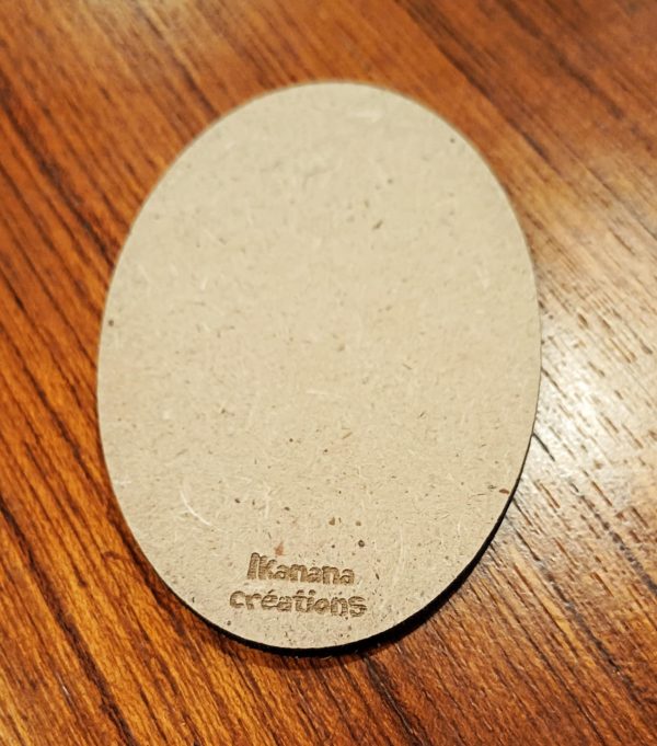 Support de loisir créatif – forme ovale en MDF – Image 2