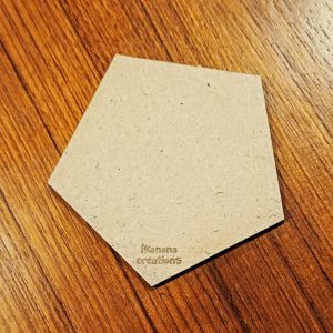 Support de loisir créatif – forme pentagone en MDF