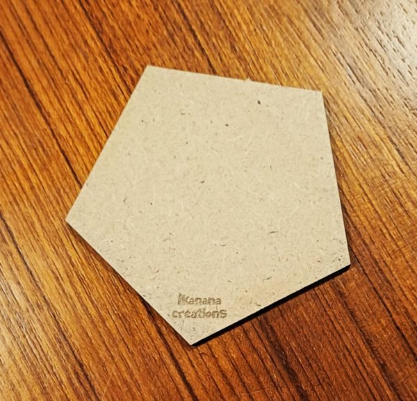 Support de loisir créatif – forme pentagone en MDF