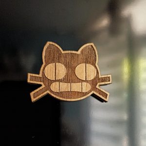 Magnet pour frigo – forme tête chat noir 5 cm