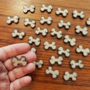 Lot de 25 pions de 2 cm forme os