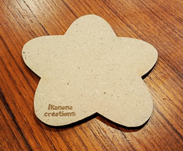 Support de loisir créatif – forme fleur en MDF – Image 2