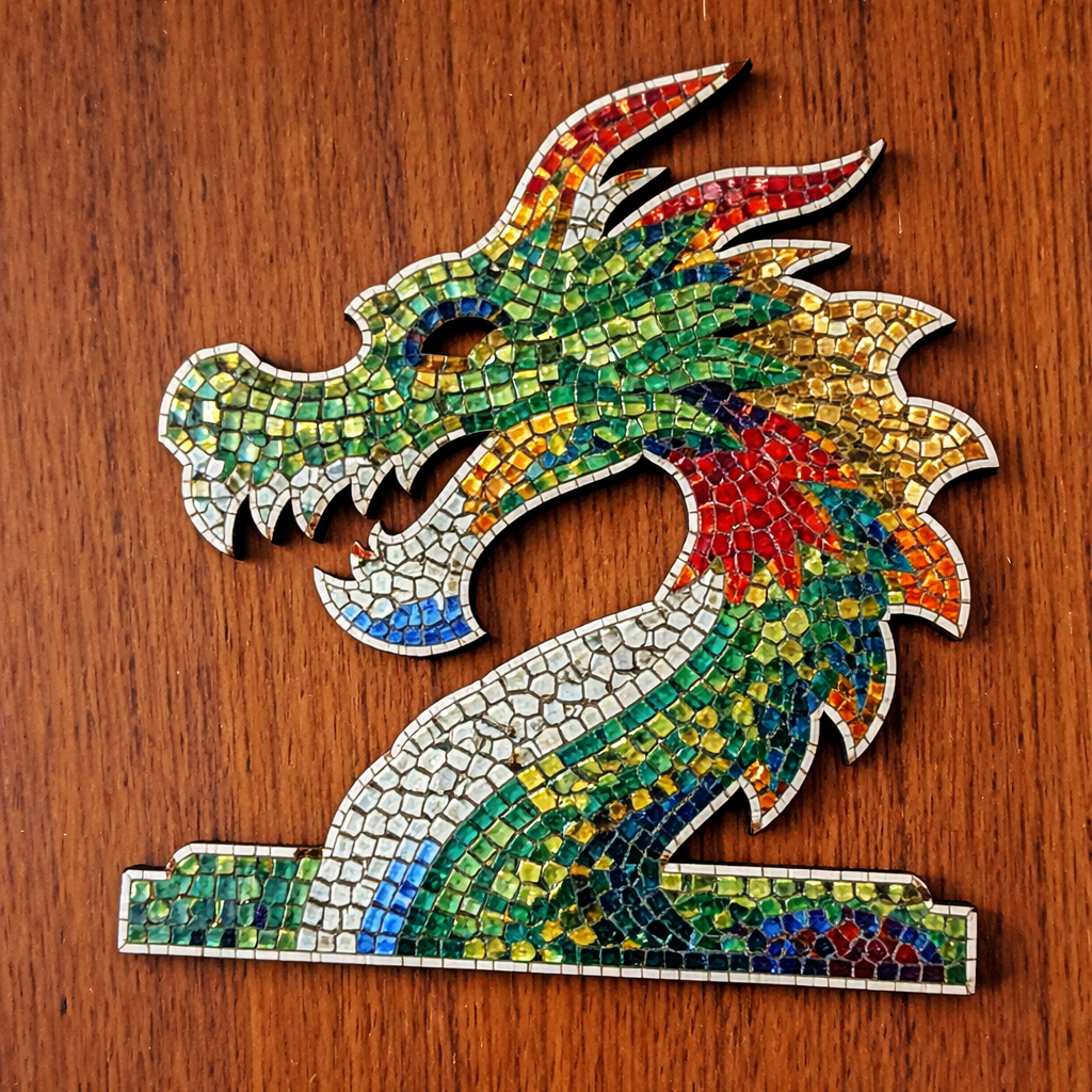 Support de loisir créatif – monde oriental - Buste dragon – Image 3