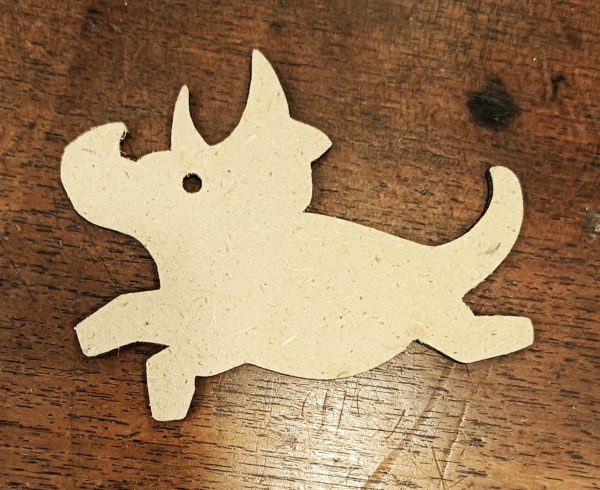 Support de loisir créatif – petit dinosaure - Tricératops