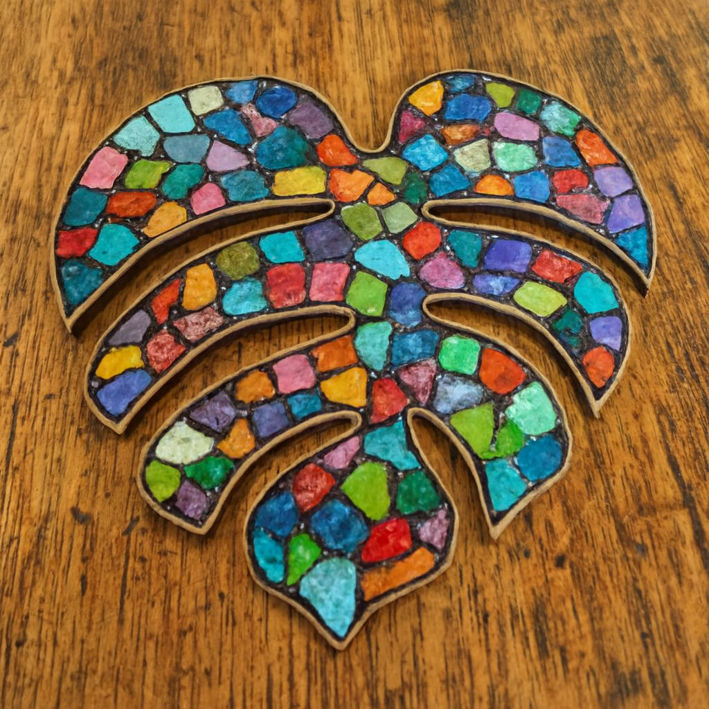 Support de loisir créatif – monde forêt - Feuille de monstera – Image 3