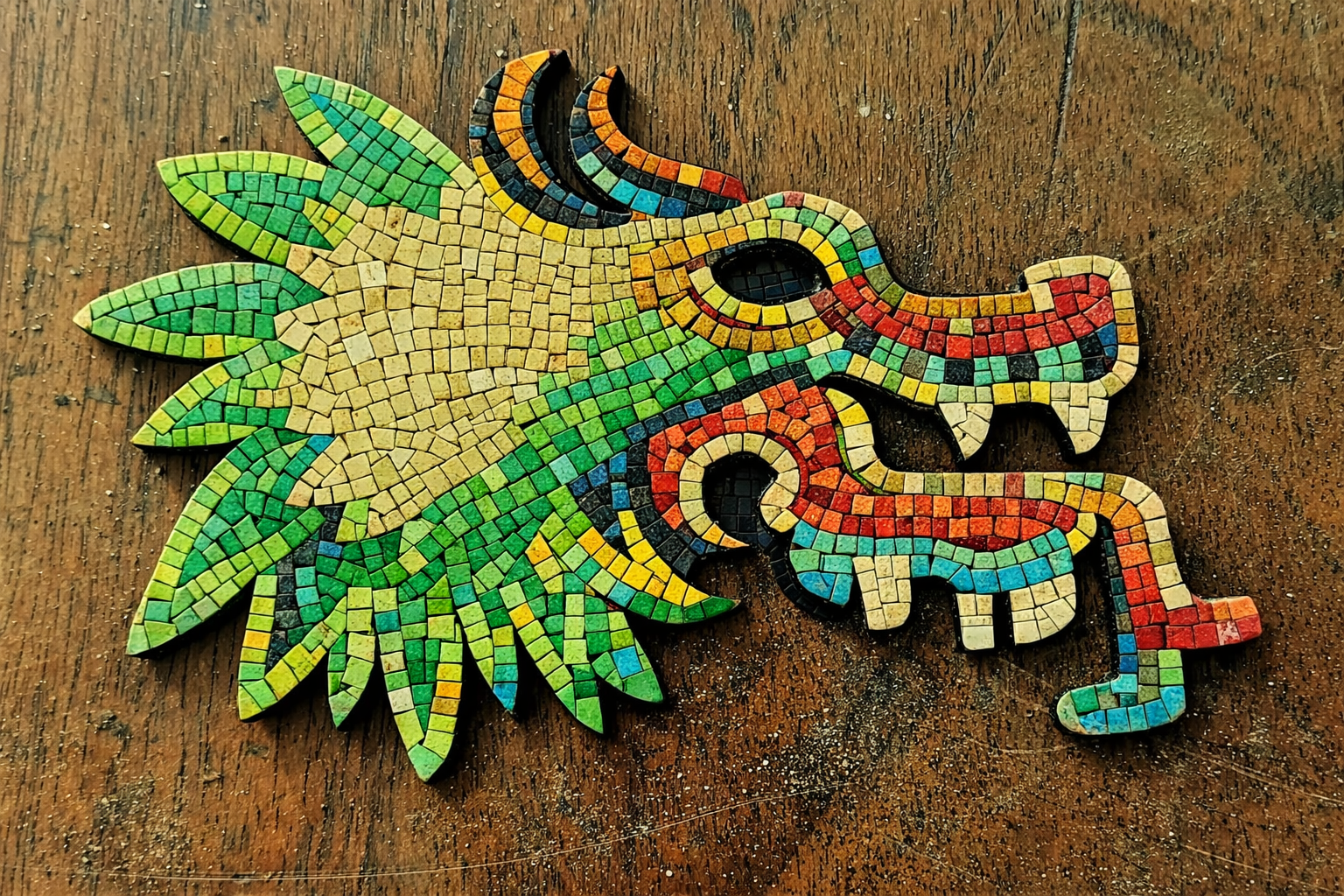 Support de loisir créatif – monde Maya - Tête de dragon maya – Image 3