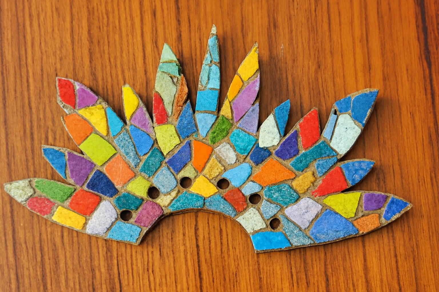 Support de loisir créatif – monde Maya - Couronne en plumes – Image 3