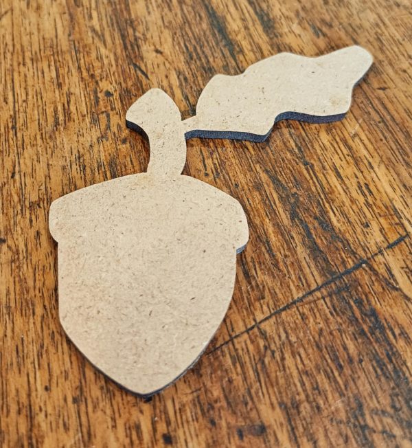 Support de loisir créatif – monde forêt - Gland avec feuille – Image 2