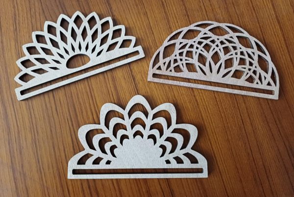 Demi-cercle en bois 15 cm pour macramé