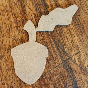 Support de loisir créatif – monde forêt – Gland avec feuille