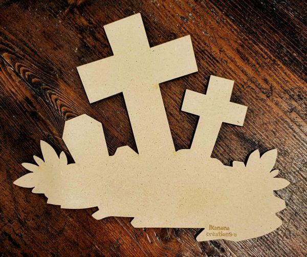 Support de loisir créatif – halloween - Petit cimetière