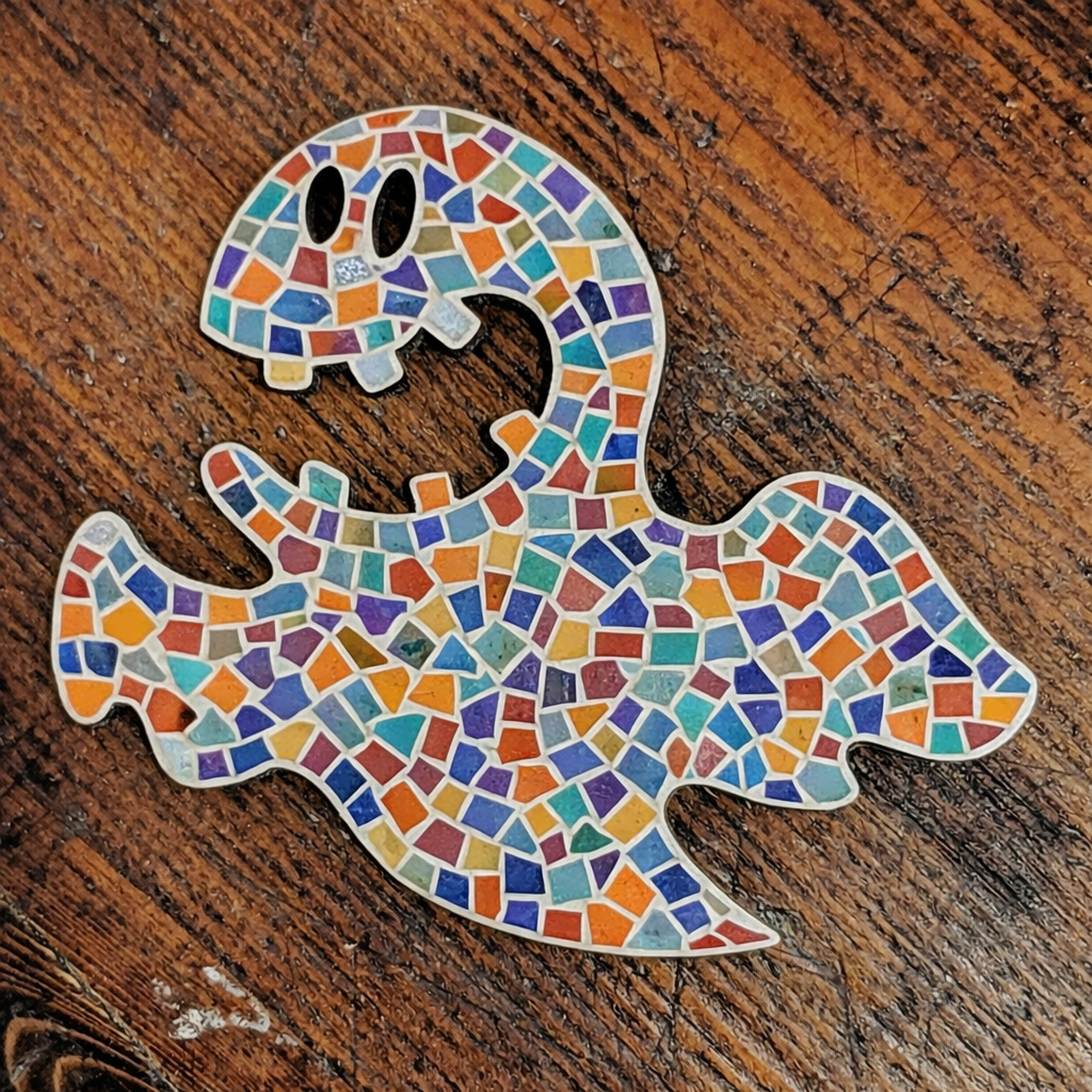 Support de loisir créatif – halloween - Fantome souriant – Image 3