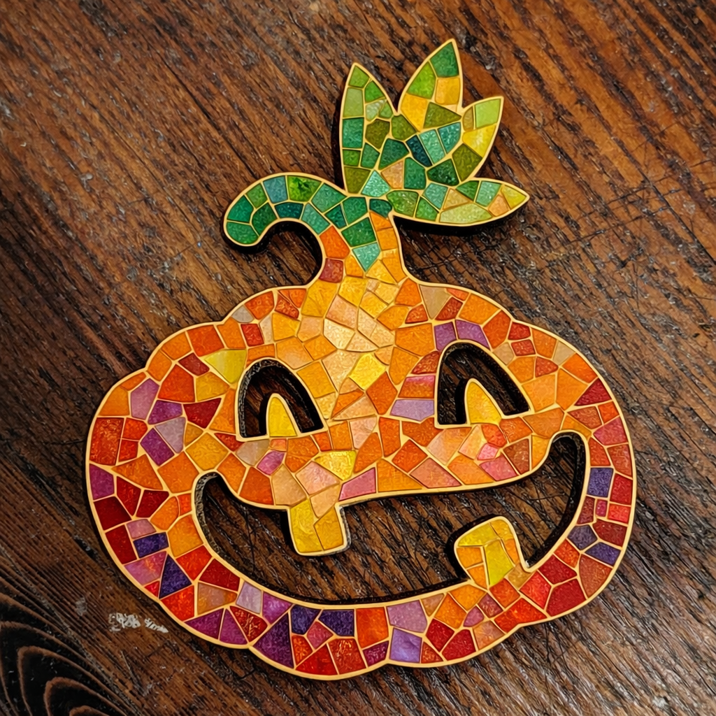 Support de loisir créatif – halloween - Citrouille heureuse – Image 3