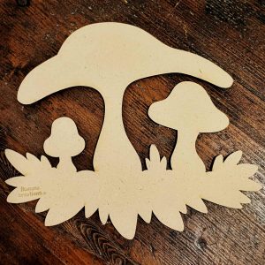 Support de loisir créatif – monde forêt – 3 champignons