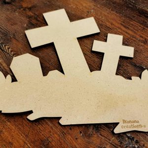 Support de loisir créatif – halloween – Petit cimetière