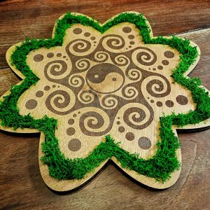 Décoration murale Yin et yang dans une fleur 25 cm