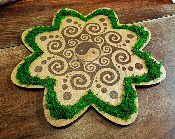 Décoration murale Yin et yang dans une fleur 25 cm – Image 2