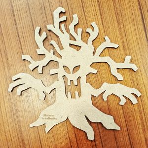 Support de loisir créatif – halloween – Arbre effrayant
