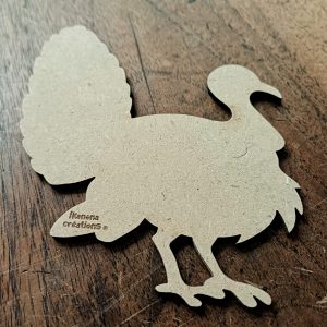 Support de loisir créatif – animaux – Dindon