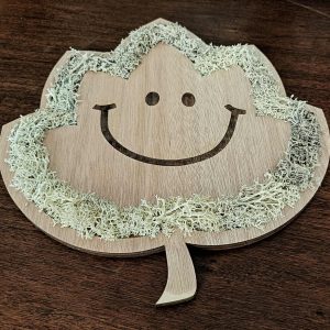 Décoration murale feuille animée d’hiver 25 cm