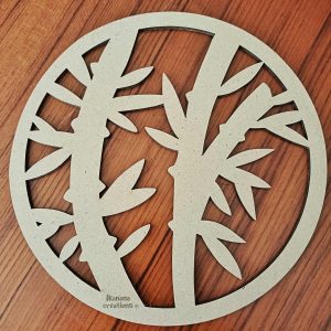 Support de loisir créatif – monde oriental – Bambous dans un cercle