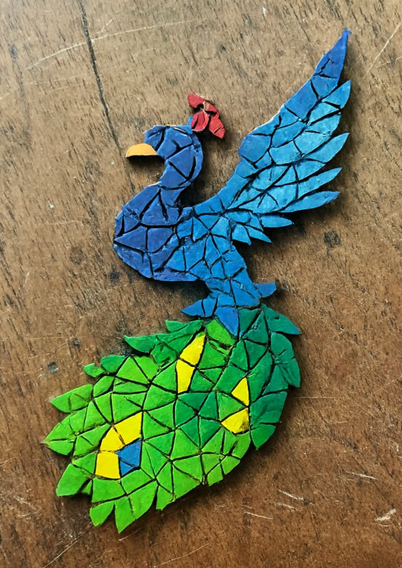 Support de loisir créatif – animaux - Paon – Image 3