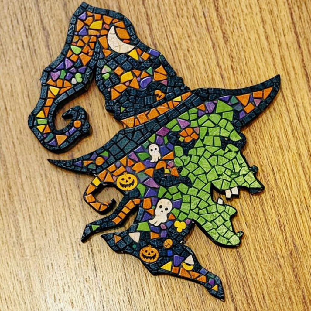 Support de loisir créatif – halloween - Portrait sorcière – Image 3