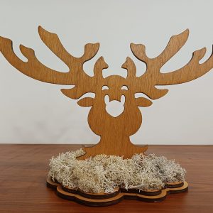 Support pour boule de Noël en forme de tête de renne 32 x 20 cm