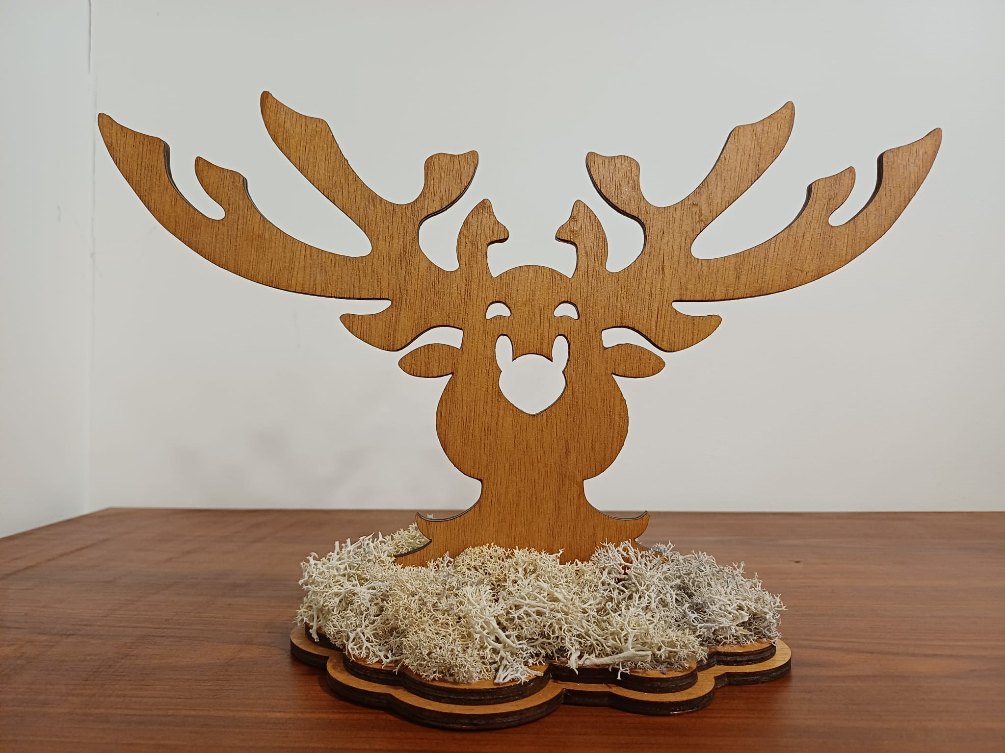 Support pour boule de Noël en forme de tête de renne 32 x 20 cm – Image 2