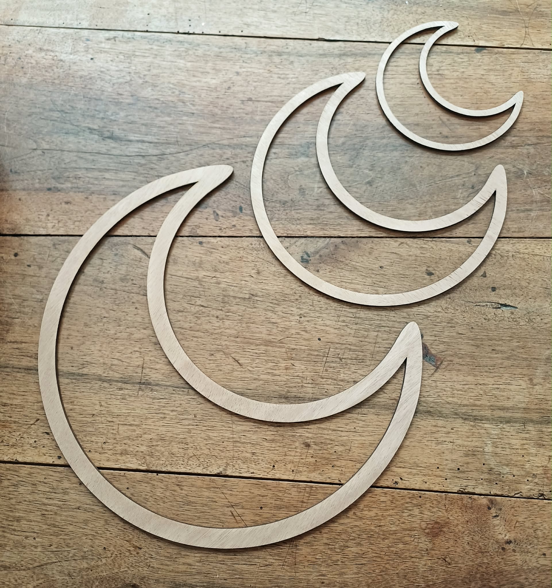 Suspension demi-lune pour macramé en 15, 25 ou 35 cm – Image 2