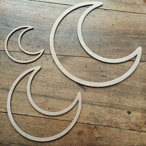 Suspension demi-lune pour macramé en 15, 25 ou 35 cm