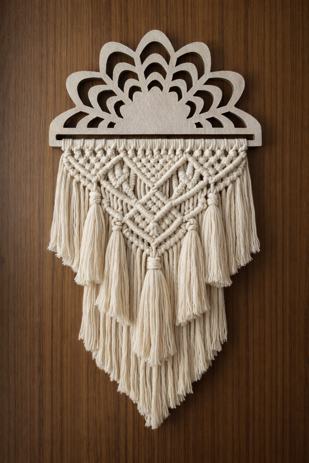 Demi-cercle en bois 15 cm pour macramé – Image 3