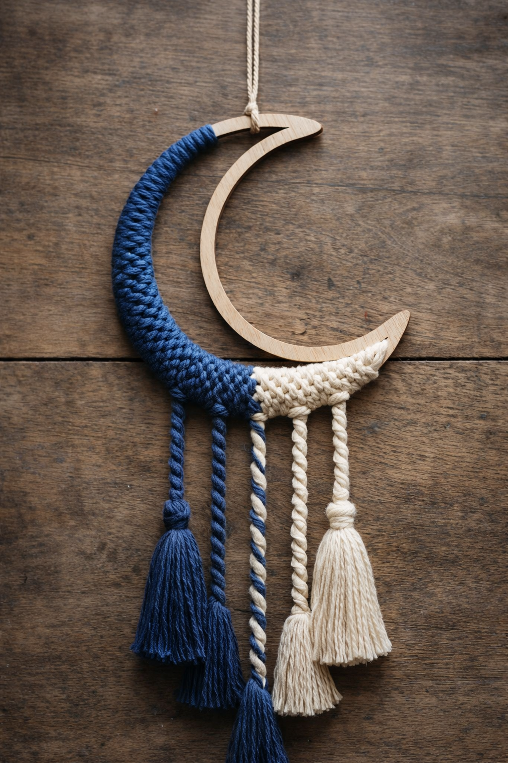 Suspension demi-lune pour macramé en 15, 25 ou 35 cm – Image 3