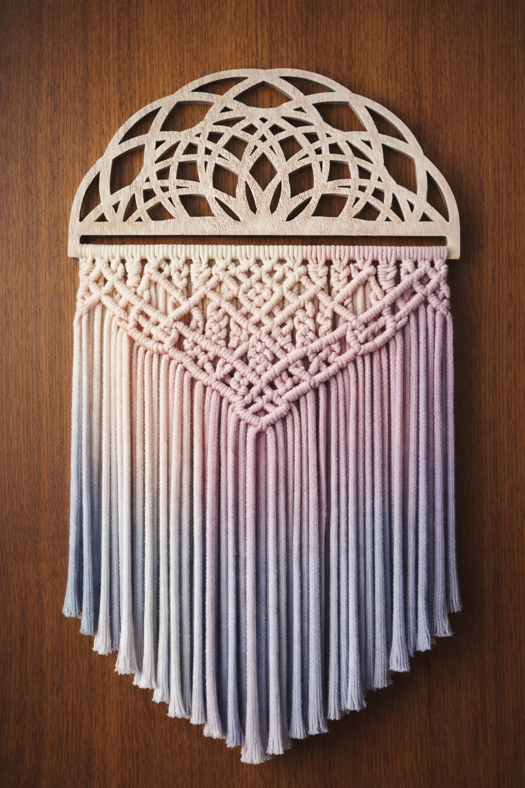 Demi-cercle en bois 15 cm pour macramé – Image 7