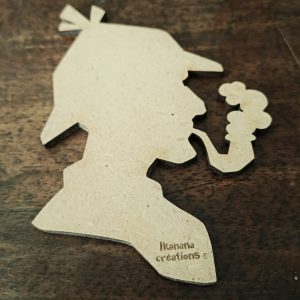 Support de loisir créatif – vintage – Portrait de Sherlock holmes