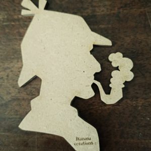 Support de loisir créatif – vintage - Portrait de Sherlock holmes