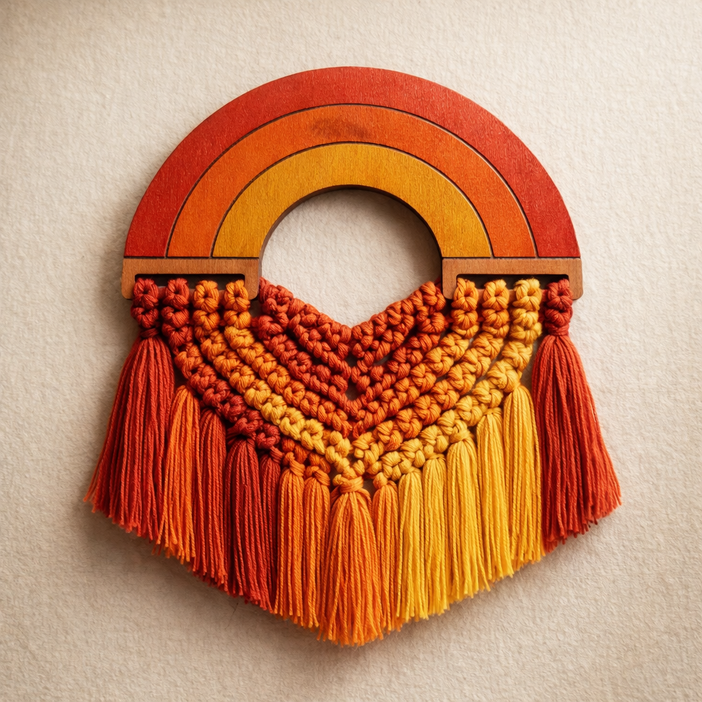 Suspension arc-en-ciel 15 cm pour macramé – Image 7