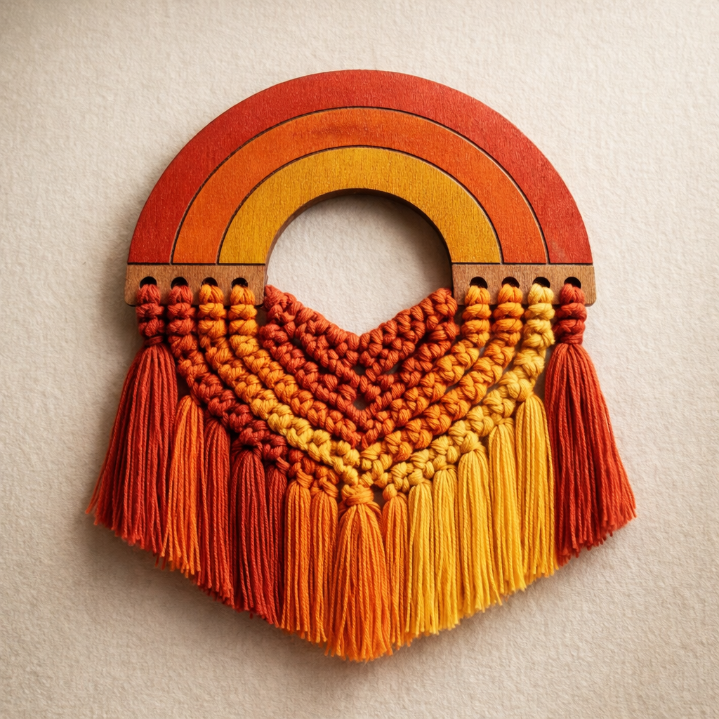 Suspension arc-en-ciel 15 cm pour macramé – Image 9