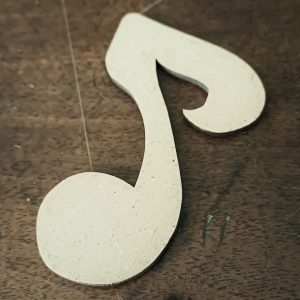 Support de loisir créatif – vintage – Note croche